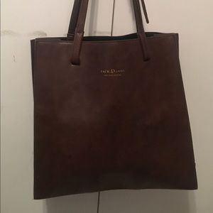 Jack Danni Dark Brown Leather tote satchel